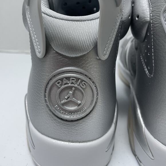 Air Jordan 6 Retro Silver Paris Saint-Germain IQ5135 001 Size 14 PSG Soccer Shoe